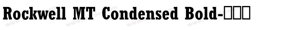 Rockwell MT Condensed Bold字体转换